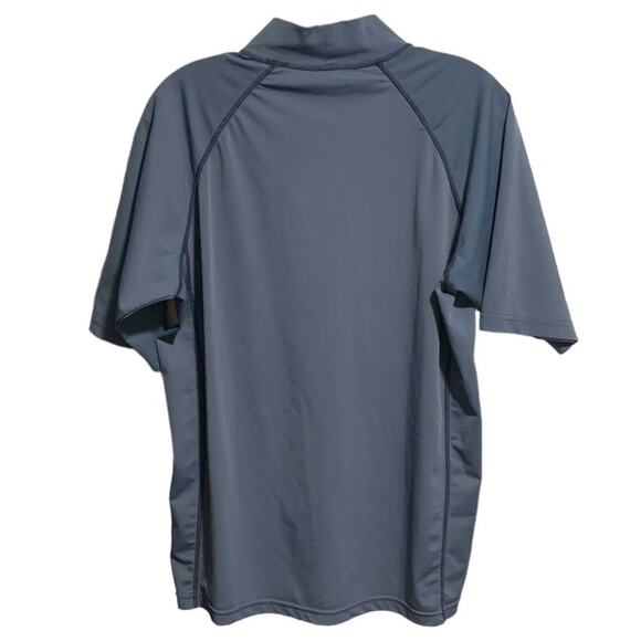 COOLIBAR Shirt Short Sleeve Men's M 50 SPF Blue Stretchy Sun Protection Beachy - Picture 6 of 6